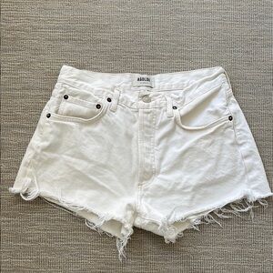 AGOLDE Women's White Denim Shorts